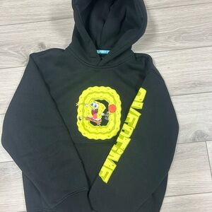 SpongeBob SquarePants Black Hoodie with Blue Accents